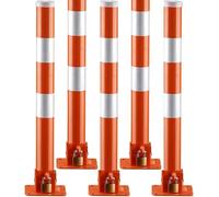 MOKLYF Parking Guardian, Heavy-Duty Folding Parking Lock With Reflective Stripes, Rustproof And Waterproof Parking Bollard Protect Your Parking Spot With This Bollard (5pack 60cm*6cm(23.6in*2.4in))