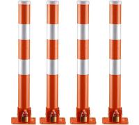 MOKLYF Parking Guardian, Heavy-Duty Folding Parking Lock With Reflective Stripes, Rustproof And Waterproof Parking Bollard Protect Your Parking Spot With This Bollard (4pack 60cm*6cm(23.6in*2.4in))