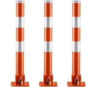 MOKLYF Parking Guardian, Heavy-Duty Folding Parking Lock With Reflective Stripes, Rustproof And Waterproof Parking Bollard Protect Your Parking Spot With This Bollard (3pack 60cm*6cm(23.6in*2.4in))