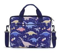 MoKo 10-12.5 Inch Kids Tablet Sleeve Carrying Case for Fire HD 10 13th/11th Gen, Fire HD 8/7 Kids 2022, Tablet Bag with Shoulder Strap for 10/10.1 Inch Android 12/13, Blue Dinosaur
