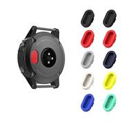MoKo 10 Pack Dust Plug Compatible with Garmin Fenix 7/7S/7X/6/6S/6X/5/5S/5X/Vivoactive 3/4/Forerunner 45/55/245/745/945/Venu 2/Instinct, Silicone Charger Port Protector Anti Dust Caps, Multi-color A