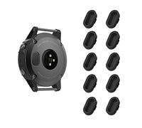 MoKo 10 Pack Dust Plug Compatible with Garmin Fenix 8/E/7/7S/7X/6/6S/6X/5/5S/5X/Vivoactive 6/5/3/4/Forerunner 45/55/245/745/945/Venu 2/Instinct/3, Silicone Charger Port Protector Anti Dust Caps, Black