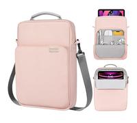 MoKo 12.9-13 Inch Tablet Sleeve Bag, Fits with 13 inch iPad Air M4 2026, Mac Neo (A18 Pro), iPad Pro 13 M5, Galaxy Tab S8+/S9+ 12.4, Handle Carrying Case with Shoulder Strap, Pink