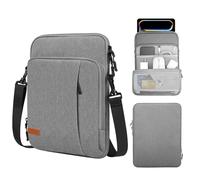 MoKo 12.9 Inch Tablet Sleeve Bag Carrying Case with Pockets Fits 13 Inch New iPad Pro M4 & Air M2 2024, iPad Pro 12.9 M2&M1, Surface Laptop Go 12.4", Galaxy Tab S8+/S9+ 12.4", Light Gray