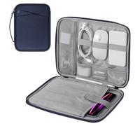 MoKo 12.9 Inch Tablet Sleeve Carrying Case with Handle, Padded Protective Travel Bag for 13 Inch New iPad Pro M4 & Air M2 2024, iPad Pro 12.9 M2&M1, Galaxy Tab S9/S8 Plus 12.4" 2023/2022, Indigo