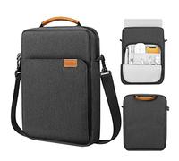 MoKo 13.3-14 Inch Laptop Sleeve Bag Fits MacBook Pro M3/M2 14" 2023, MacBook Pro 13" M2, Air 13.6 M3/M2,Tab S8 Ultra 14.6,Handle Carrying Case with Shoulder Strap, Black & Gray