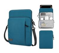 MoKo 13 Inch Tablet Sleeve Bag Carrying Case with Pockets Fits 13 Inch iPad Air M3 2025, iPad Pro 13" M4, Pro 12.9 M2 2022-2018, Galaxy Tab S9/S8+ 12.4", Peacock Blue