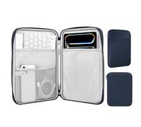 MoKo 12.9 Inch Tablet Sleeve Bag, Compatible with 13 Inch New iPad Pro M4 & Air M2 2024, iPad Pro 12.9 inch M2&M1, Galaxy Tab S8+/S9+ 12.4", Waterproof Bag Carrying Case with Pocket, Dark Blue