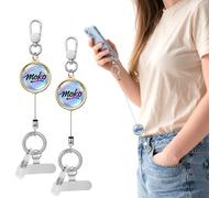 MoKo 2 Pack Anti-Theft Phone Lanyard with Retractable Steel Line