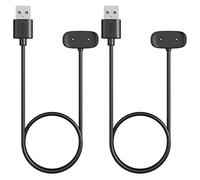 MoKo 2 Pack Charger Compatible with Amazfit Active/GTS 2/2e/2 Mini/4 Mini/GTR Mini/2/2e/Bip 5/5 Unity/3/3 Pro/Bip U/T-Rex Pro, Magnetic Charging Dock with 3.3FT/1M USB Charging Cable Cord, Black