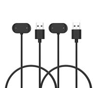 MoKo 2 Pack Charger Compatible with Amazfit GTR 4/GTR 3/GTS 4/GTS 3/Cheetah/Cheetah Pro/T-Rex 2/T-Rex Ultra, Magnetic Replacement Charging Dock with 100 cm USB Charging Cable Cord, Black