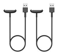 MoKo 2 Pack Charger Compatible with Fitbit Inspire 3 Activity Tracker, Magnetic Replacement Charging Dock with 3.3FT/1M USB Charge Cable Cord, Black
