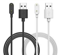 MoKo 2 Pack Charger Compatible with Huawei Watch Fit 3/2/Fit/Mini/New, Huawei Band 10/9/8/7/6/6 Pro, Honor Band 9/7/6 - Magnetic Charging Dock with 100 cm USB Charging Cable, Black+White