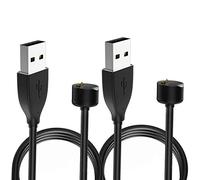 MoKo 2-PACK Charger Compatible with Xiaomi Mi Band 7/6/5/Amazfit Band 5, Portable Magnetic Replacement Charging Dock Station Cradle with 3.3FT/1M USB Charge Cable Cord - Black