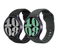 MoKo 2 Pack Rugged No Gap Straps Compatible with Samsung Galaxy Watch 7 FE, 6, 5, 44mm/44mm Classic, 43mm/47mm Pro, 45mm Silicone Replacement Band for Men