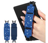 MoKo 2 Pack Security Hand Strap for 6-8" Kindle eReaders Fire Tablet-Kindle/Kobo/Voyaga E-Book Tablet, High-Elasticity Versatile Hand Strap Lightweight Finger Grip Holder, Indigo+Glitter Deep Blue