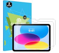 MoKo 2-Pack Sreen Protector for iPad 11th Generantion (A16) 11-Inch 2025, iPad 10th Generation 10.9-Inch 2022, Anti-Scratch Round Edge Tempered Glass Film with 9H Hardness Strong Sensitivity, Clear