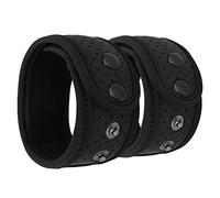 MoKo 2-Pack Sweatproof Ankle Strap Fit Fitbit Luxe/Inspire 2/HR/Inspire/Charge 5/4/3/2/Alta/Alta HR/Flex 1/2/Garmin, Adjustable Fitness Tracker Ankle Band with Mesh Pouch - Black