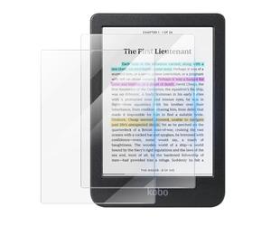 MoKo 2 Pack Tempered Glass for 6 Inch Kobo Clara BW & Clara Color 2024 | Screen Protector for Basic 11th Generation E-Reader, Anti-Bubble & Scratch 9H Hardness Film HD Clear Glass, Case Friendly