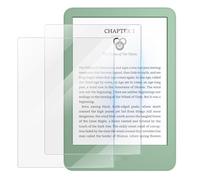 MoKo 2 Pack Tempered Glass Screen Protector for 6 Inch Kindle 11th Generation Kindle Basic E-Reader, Kobo Clara BW/Color, Anti-Bubble & Scratch 9H Hardness Film HD Clear Glass, Case Friendly
