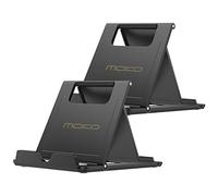 MoKo 2 PCS Phone/Tablet Stand, Foldable Desktop Holder for 4-11" Devices, Fit with iPhone 13-16/Pro/Pro Max/Plus, Black