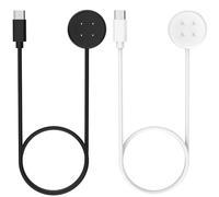 MoKo 2Pack Charger Compatible with Google Pixel Watch 3/Pixel Watch 2, Magnetic Charging Dock with 3.3FT/1M USB-C Charging Cable Cord for Fitbit Ace LTE/Versa 4/Versa 3/Sense 2/Sense, Black & White