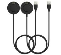 MoKo 2Pack Charger Dock Compatible with Garmin Vivoactive 3/4/4S/Fenix 7/7S/7X/6/6S/6X Pro/5/5S/5X Plus/Forerunner 45/55/245/745/945/Venu 2/2 Plus/Sq/Instinct/Epix 2,USB Data Sync Charging Station,Bk