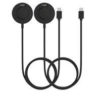 MoKo 2Pack Charger Compatible with Garmin Fenix 7/7 Pro/7S/7S Pro/7X/7X Pro/6/6X/6S/5/5 Plus/5X/5X Plus/5S/Forerunner 965/945/645/Instinct,Magnetic Charging Dock with 3.3 ft/1m USB-C Charging Cable,Bk