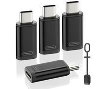 MoKo 36W Lightning to USB C Adapter for iPhone 17 Air 16 15 Pro Max Plus Galaxy,iPad -NOT for EarPods/Headphones/OTG, 4Pack USB-C to Lightning Adapter ONLY for Fast Charging/Data Sync, Black