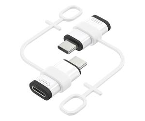 MoKo 36W Lightning to USB C Adapter für iPhone 17 Air 16 15 Pro Max Plus Galaxy,iPad -NOT for EarPods/Headphones/OTG, 2Pack USB-C to Lightning Adapter ONLY for Fast Charging/Data Sync, White/Black