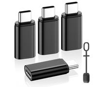 MoKo 4 Pack Lightning Female to USB C Male Adapter,USB-C Lightning Adapter for iPhone Air 17 16 15 Pro Max Plus, iPad Pro/Air, Galaxy,iPhone to USB C Adapter for Data Sync, NOT for Audio/OTG, Black