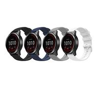 MoKo 4 Pack Straps Compatible with Garmin Vivoactive 4/Venu 3/Venu 2/Forerunner 255/255 Music/265/745/First Avenger/Darth Vader, 22mm Soft Silicone Replacement Sport Watch Band, Multi Color A