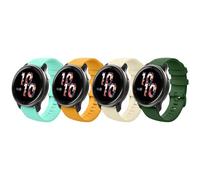 MoKo 4 Pack Straps Compatible with Garmin Vivoactive 4S/Venu 3S/Venu 2S/Forerunner 265S/255S/255S Music/Vivomove 3S, 18mm Soft Silicone Replacement Watch Band Sport Wristband, Multi Color B