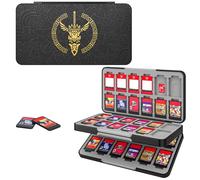 MoKo 48 Game Card Case for Nintendo Switch 2 / Switch OLED / Lite, Portable Game Storage Holder Case with 48 Game Card Slots & 24 Micro SD Cards Slots, Zelda Tears Black
