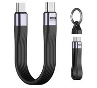 MoKo 5 Inch Short USB C Cable Keychain, Short USB-C to USB-C Cable Keychain