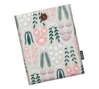 MoKo 6-7" Embroidered Daisy Padded Sleeve Pouch for 7" Kindle Colorsoft Signature Edition 2024, Kindle 11/10/8 Gen, Paperwhite 11th/10th Gen, Pouch for Voyage/Kobo eReader, Beige Plants