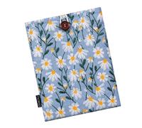 MoKo 6-7 Inch Embroidered Daisy Padded Sleeve Pouch for Kindle Colorsoft, Kindle Paperwhite 12th Gen 2024, Kindle 2022-2016, Kindle Pouch for Oasis/Voyage/Kobo eReader, Blue