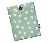MoKo 6-7 Inch Embroidered Daisy Padded Sleeve Pouch for Kindle Devices, Colorsoft, Paperwhite 12th Gen 2024, 2022-2016 Models, Oasis, Voyage, Kobo eReader - Green