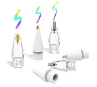 MoKo 6 Pack Apple Pencil USB-C Tips, Replacement Tips for Apple Pencil 1st/2nd Generation, Apple Pencil Spare Nibs for ipad Pen/Stylus Pen, No Wear out Precise Control Tips Plastic/Metal iPencil Tips