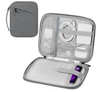 MoKo 7-8 Inch Tablet Carrying Case with Handle, Padded Protective Bag for iPad Mini A17 Pro 8.3'' 2024, iPad Mini 6 8.3'' 2021, i-Pad Mi-ni 5 7.9'' 2019, Light Grey