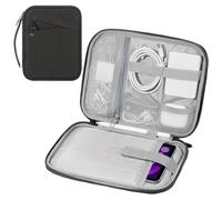 MoKo 7-8 Inch Tablet Sleeve Carrying Case with Handle, Padded Protective Travel Bag for A17 Pro/6th 8.3'' 2024/2021, 5 7.9" 2019, Black & Gray