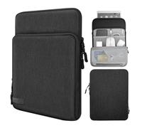 MoKo 8-9 Inch Tablet Sleeve Bag Carrying Case with Storage Pockets Fits iPad Mini 6 8.3" 2021, iPad Mini 5/4/3/2/1th 7.9" 2019-2012, Galaxy Tab A7 Lite 8.7" 2021, Black & Gray
