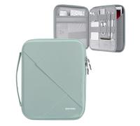MoKo 9-11 Inch Tablet Sleeve Bag for New 11-inch iPad Air M3, iPadA16 2025, Pro M4, Air 5/4/3 10.9"/10.5", iPadPro 11 M2, 10./9/8 10.9/10.2, Tab S8/S9 11", Hard EVA Bag with Padded Handle, Bodhi Green