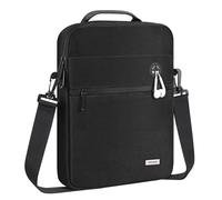 MoKo 9-11 Inch Tablet Bag, 360° Protective Carrying Case Fits New iPad Air/Pro 11 inch 2024, iPad Air 5/4th 10.9, iPad 10/9th Gen 10.9/10.2, with Multi-Pockets, Shoulder Strap & Earphone Port, Black