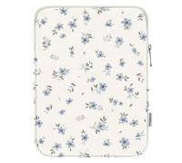 MoKo 9-11 inch tablet case for iPad 11-inch A16 2025, 10.2-inch iPad 2021, Pro 11 M5, Air M3, Galaxy Tab A11+/ A9+, Protective Sleeve Bag for Pencil/Magic Keyboard, Mint Blue Floral