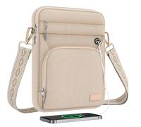 MoKo 9-11 Inch Tablet Sleeve Bag, Fits 11 inch iPad Air M3, iPad A16 2025, Pro 11 M4, iPad 10/9/8/7th, Tab S8/S9 11, Multifunctional Bag with Shoulder and Headphone Port, Sand