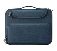 MoKo 9-11 Inch Tablet Sleeve Bag, Fits iPad Air 5/4th 10.9, iPadPro 11 Inch, iPad 10/9/8th, Tab S8/S9, Waterproof Polyester Bag with Double Pockets, Retractable Handle, Indigo