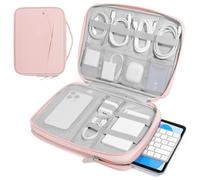 MoKo 9-11 Inch Tablet Sleeve Bag for iPad A16 2025, 10.2-inch iPad 2021, Pro 11" M5, Air M3, Galaxy Tab A11+/ A9+, Protective Sleeve Bag for Pencil/Magic Keyboard, Pink