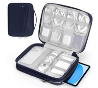 MoKo 9-11 Inch Tablet Sleeve Bag for New iPad Pro M4 & Air M2 2024, 10th Gen 10.9, Air 5/4th 10.9, 9/8. 10.2, Double Layer Bag With Non-Slip Carrying Handle, Indigo