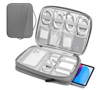 MoKo 9-11 Inch Tablet Sleeve Bag for New iPad Pro M4 & Air M2 2024, 10th Gen 10.9, Air 5/4th 10.9, 9/8. 10.2, Double Layer Bag With Non-Slip Carrying Handle, Light Gray